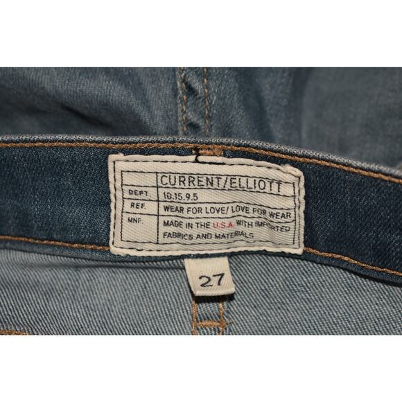 CURRENT ELLIOTT $228 High Waist Ankle Skinny Stretch Denim Jean Seaview Blue 27 - Picture 4 of 4